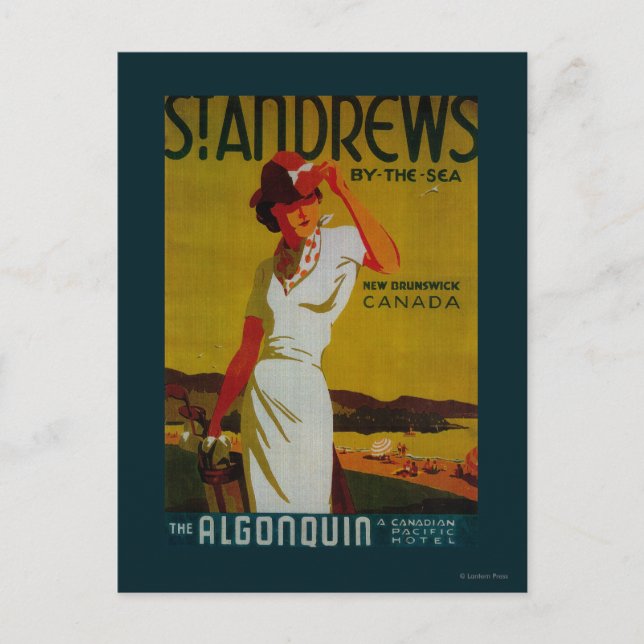 St. Andrews Algonquin Vintage PosterEurope Vykort (Framsida)