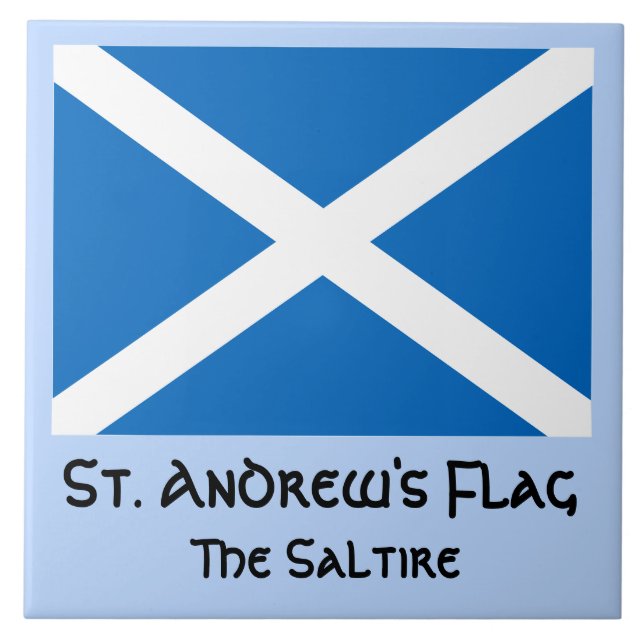 St. Andrew's Flagga, Saltire eller Flagga of Scotl Kakelplatta (Framsidan)