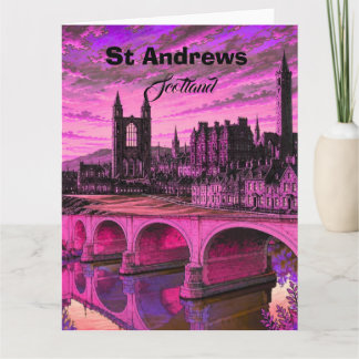 St Andrews konsttryck St Andrews väggkonst Skottla Kort
