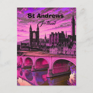St Andrews konsttryck St Andrews väggkonst Skottla Vykort