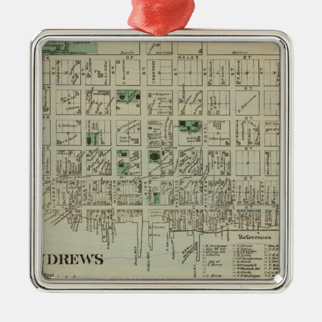 St Andrews NB Julgransprydnad Metall (Framsidan)