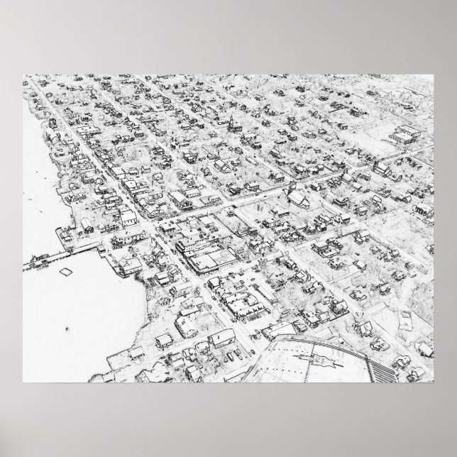 St. Andrews, New Brunswick Aerial Poster (Framsidan)