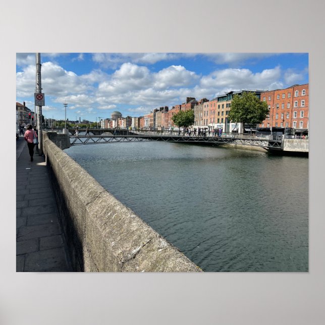 St Andrew's River Liffey Dublin Ireland Europe Poster (Framsidan)