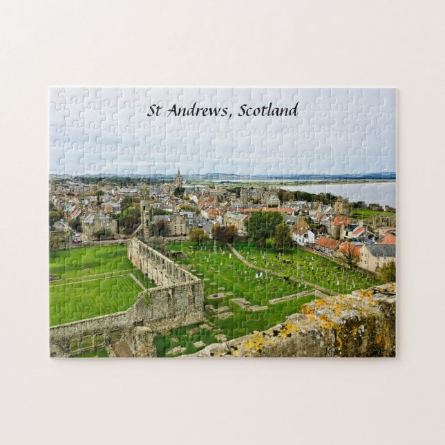 St Andrews Scotland Cathedral Torn stadskyline Pussel (Horisontell)