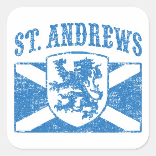 St. Andrews Scotland Fyrkantigt Klistermärke