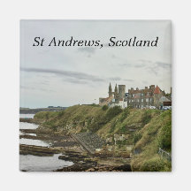 St Andrews Scotland Town Skyline View från Castle