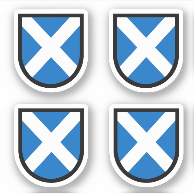 St. Andrew's Shield - 4 uppåt - Konturklipp Klistermärken (Framsida)