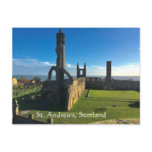 St. Andrews, Skottland, Cathedral Ruins i Sol