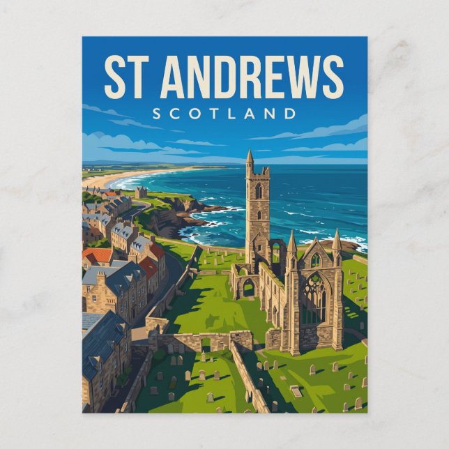 St Andrews Skottland Vykort (Framsida)