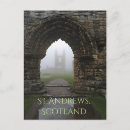 St Andrews, Skottlands katedral Arches i Dense Fog Vykort