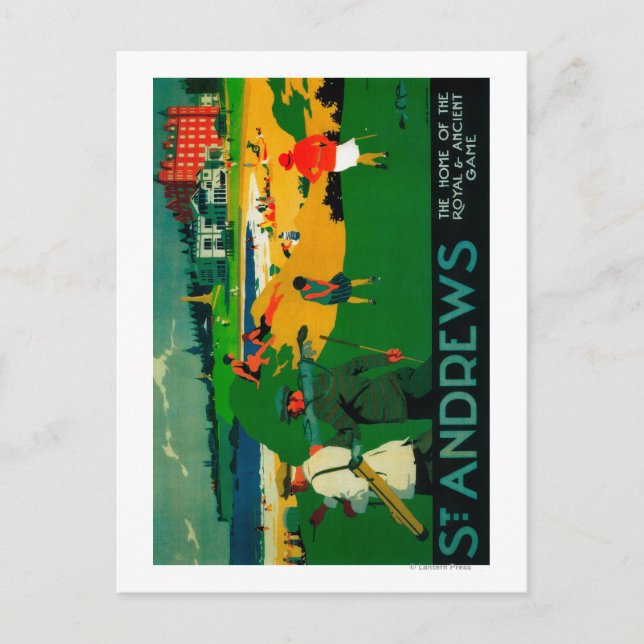 St. Andrews Vintage PosterEurope Vykort (Framsida)