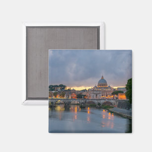 St. Angelo Bridge, St. Peter's Basilica, Rom Magnet