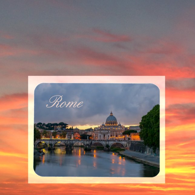 St. Angelo Bridge, St. Peter's Basilica, Rom Magnet (Skapare uppladdad)