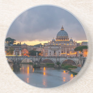 St. Angelo Bridge, St. Peter's Basilica, Rom Underlägg Sandsten
