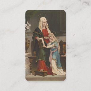 St. Anne med Blsed Virgin Mary Catholic Prayer Placeringskort