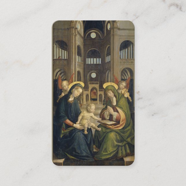 St. Anne med Blsed Virgin Mary Jesus Prayer Placeringskort (Framsida)