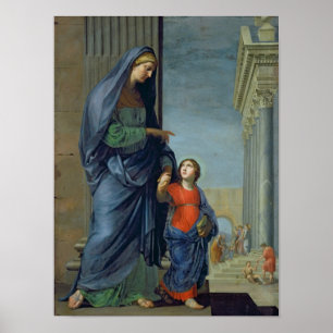 St Anne som leder oskulden till tempelet Poster