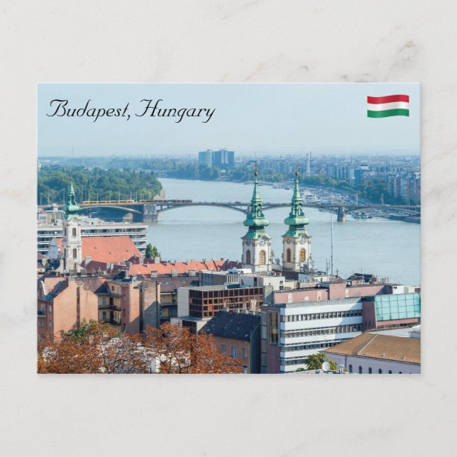 St. Anne's Church och Margaret Bridge i Budapest Vykort (Framsida)