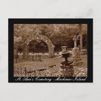 St. Ann's Cemetery - Mackinac Island Postcard Vykort