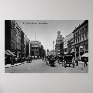 St. Ann's Square, Manchester, 1910 Poster