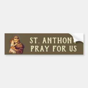 St Anthony av den Padua babyen Jesus Bildekal