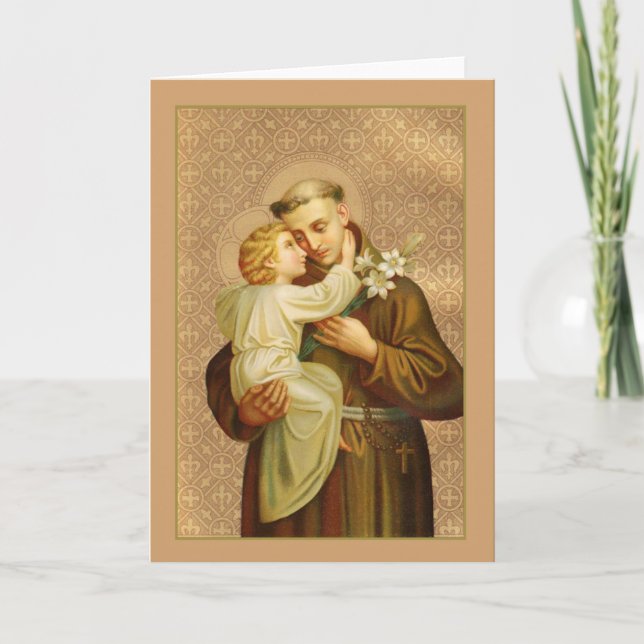 St Anthony av den Padua babyen Jesus Kort (Framsida)