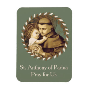 St Anthony av den Padua babyen Jesus Magnet
