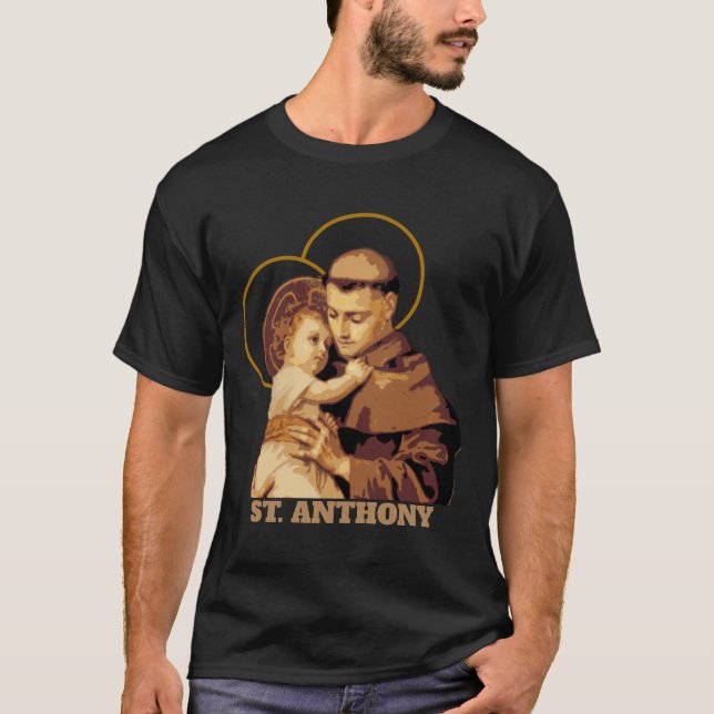 ST ANTHONY AV DEN PADUA BABYEN JESUS T SHIRT (Framsida)