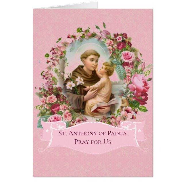 St Anthony av Padua babyJesus ro Hälsningskort (Framsidan)