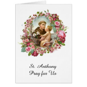 St Anthony av Padua babyJesus ro Hälsningskort