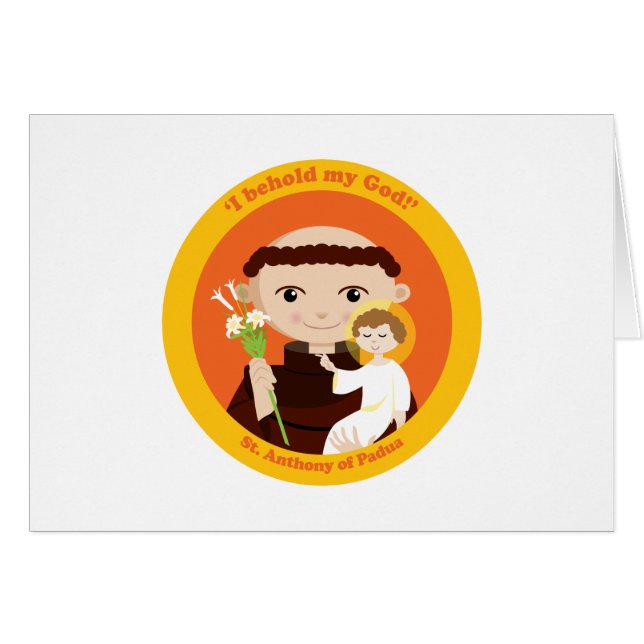 St Anthony av Padua Hälsningskort (Framsidan Horizontal)