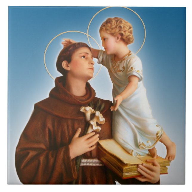 ST ANTHONY AV PADUA KAKELPLATTA (Framsidan)