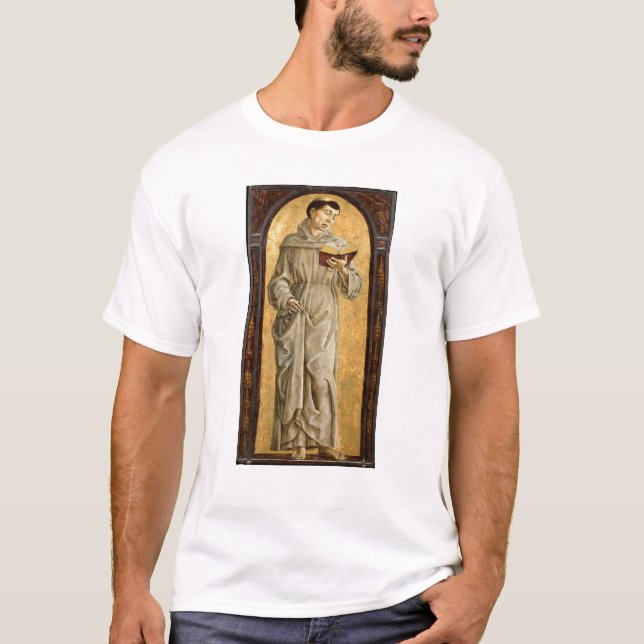 St Anthony av Padua läsning Tee Shirt (Framsida)