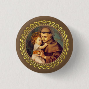 St Anthony av Padua med babyen Jesus Knapp