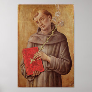 St Anthony av Padua Poster