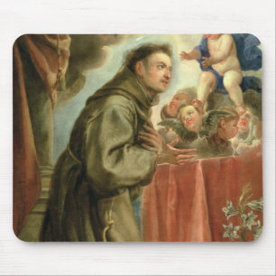 St Anthony av Padua som älskar Kristusbarnet Musmatta