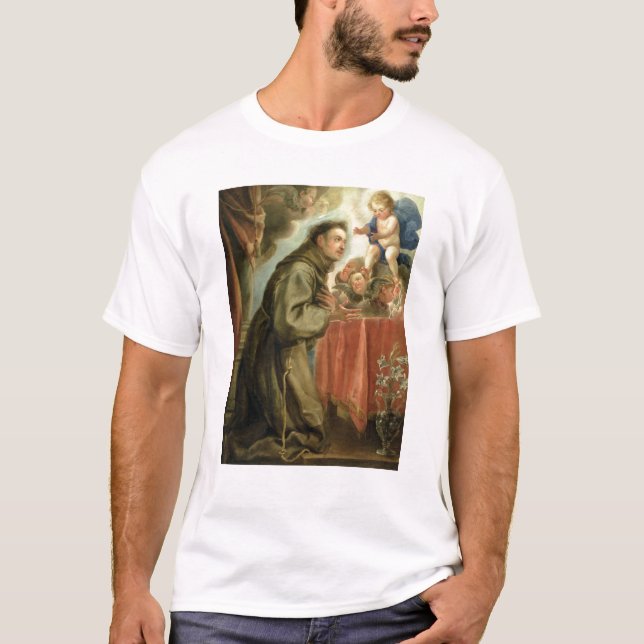 St Anthony av Padua som älskar Kristusbarnet Tröja (Framsida)