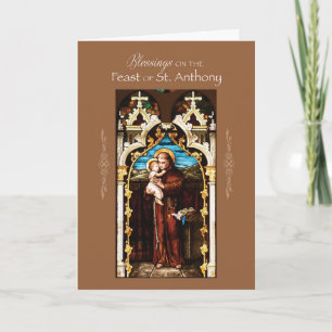 St Anthony av välsignelser för Padua festmåltiddag Kort
