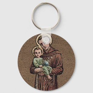 St Anthony & baby Jesus Nyckelring