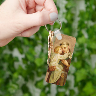 St. Anthony Baby Jesus Religiösa Vintage katolik Nyckelring
