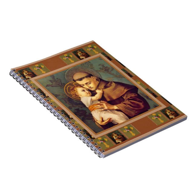 St. Anthony & Child Jesus Anteckningsbok Med Spiral (Högra Sidan)