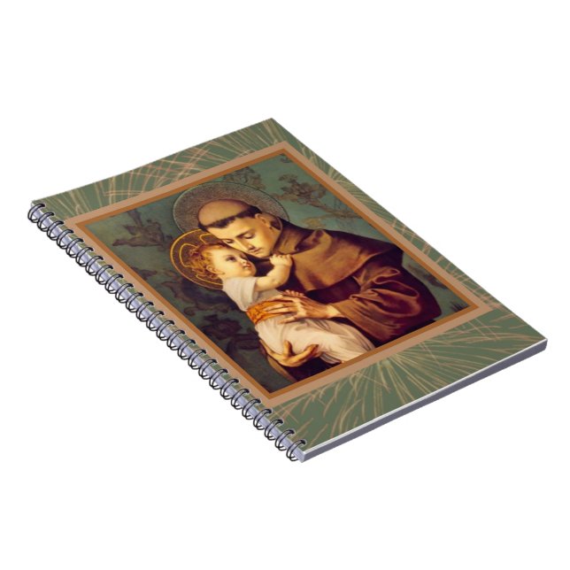 St. Anthony & Child Jesus Anteckningsbok Med Spiral (Högra Sidan)