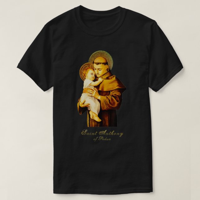 St Anthony från Padua Catholique Saint T Shirt (Design framsida)
