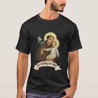 St Anthony från Padua Holding Jesus katolska Saint T Shirt