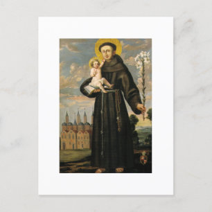 St Anthony från Padua med Child Jesus Vykort