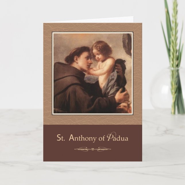St. Anthony från Padua Pray for US Kort (Framsida)