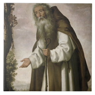 St Anthony görade modfälld, 1640 (olja på kanfa Kakelplatta