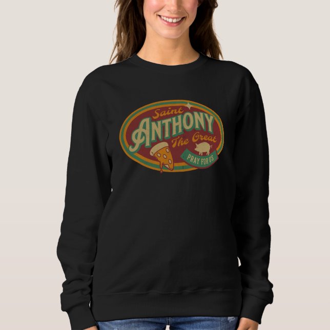St Anthony Great Abbot Patron Saint Farmers Retro  T Shirt (Framsida)