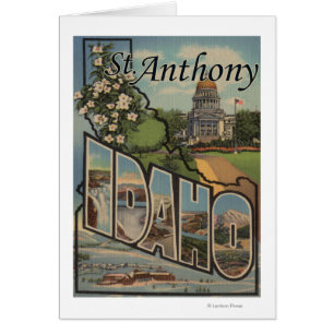St Anthony Idaho - stora brevplatser Hälsningskort