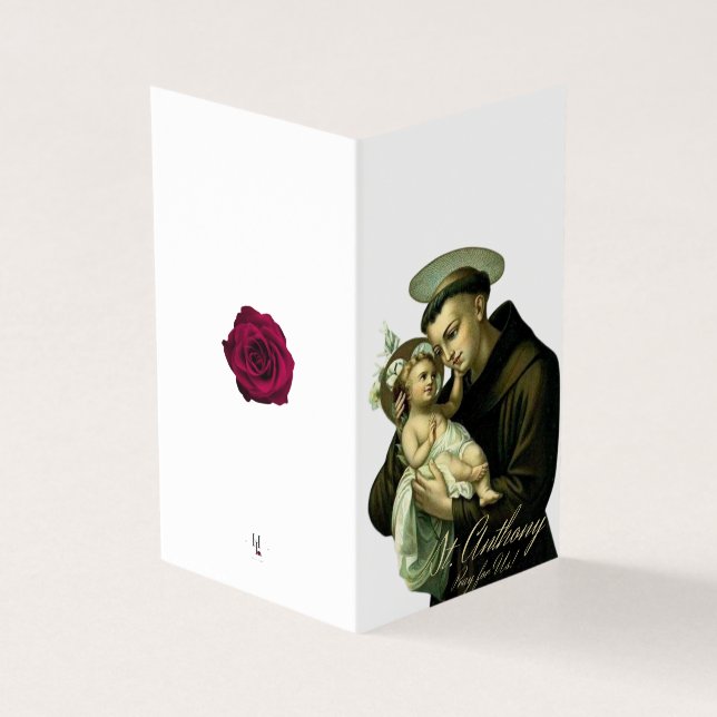 St. Anthony-katolska kondoleansen - tack för dina  Kort (Utsida)
